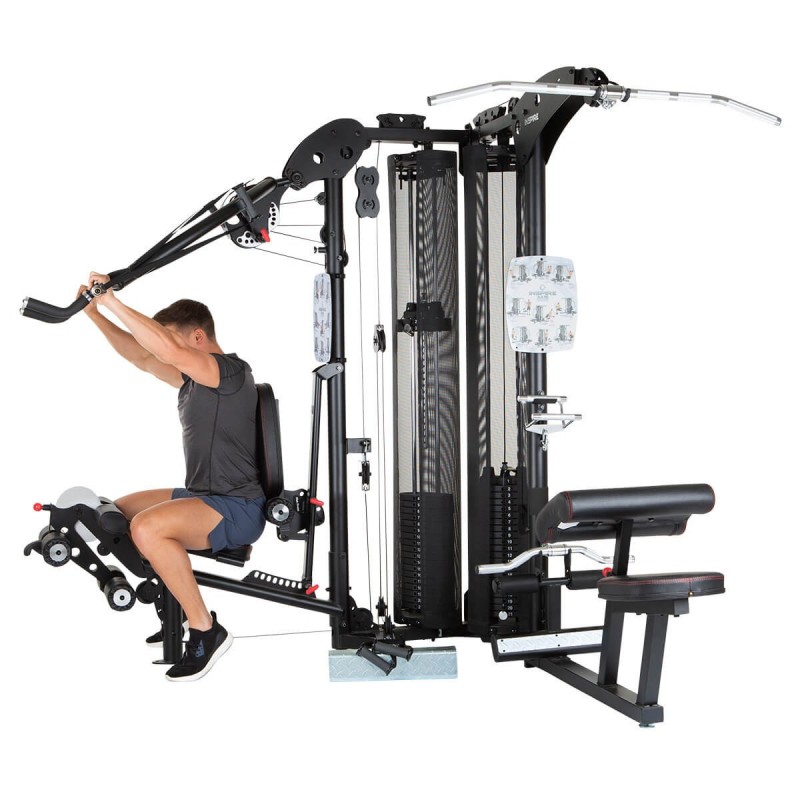 Musculation Machine Machine de musculation multipostes avec poulies et colonnes de poids