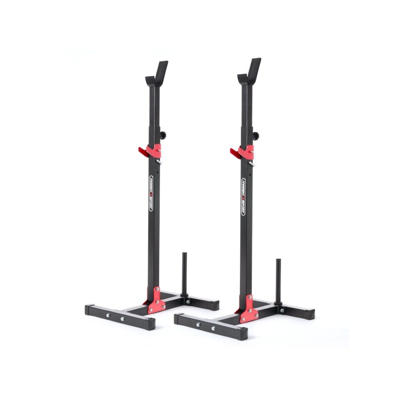 Chandelles repose barres avec supports de rangement.