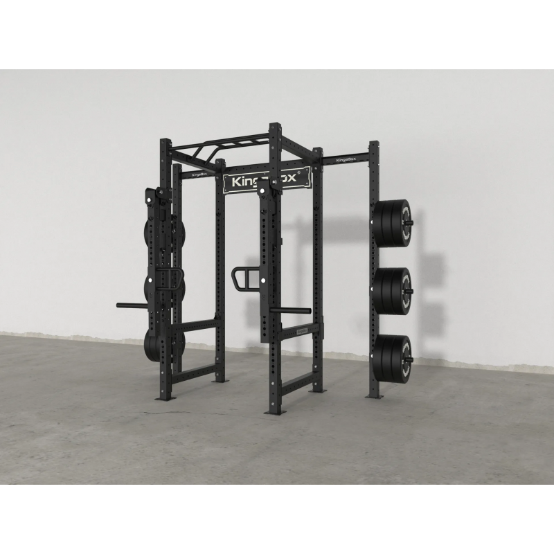 2 Supports Muraux Pour Barre D'Haltères | Rangement Fitness Solide En PP | Pour Salle De Sport, Maison, Garage | Noir, 15x5.5x4 Cm