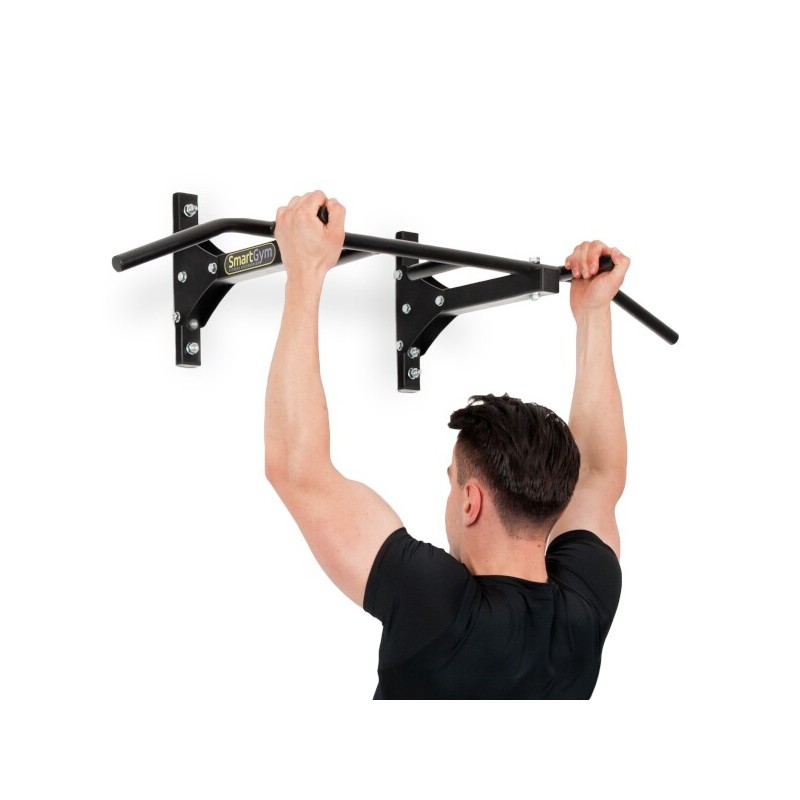 Dioche Barre De Traction Murale - Barre Pull-up Fitness Domicile Avec 6 Poignées En Mousse Noires - Idéale Pour Haut Du Corps & Abdos