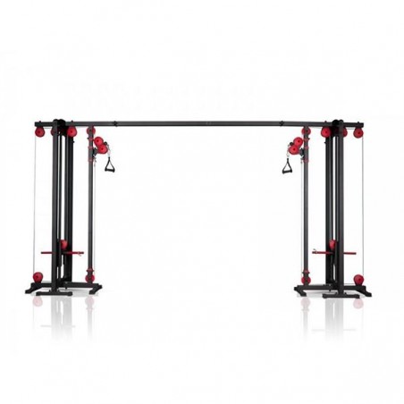 Poulie vis à vis de musculation avec charge maximale de 120 kg.