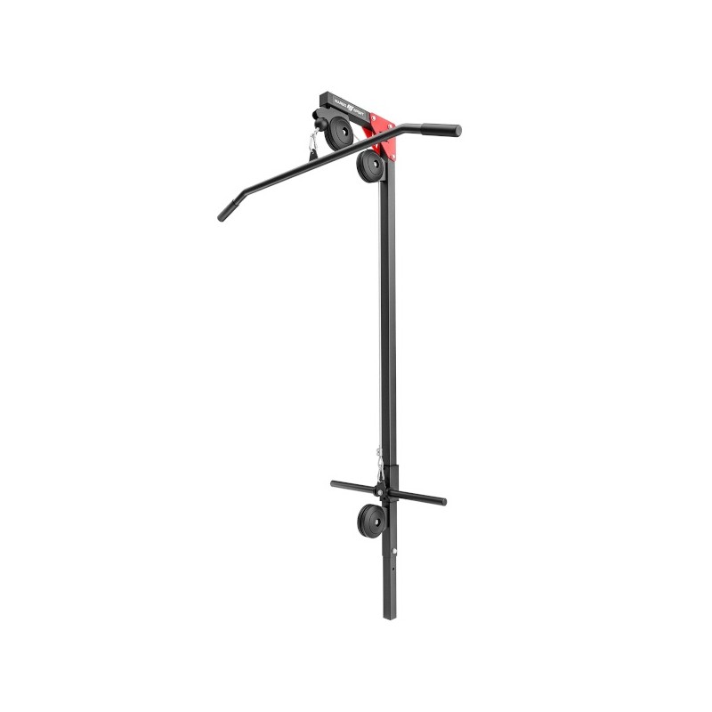 Accessoire de musculation option poulie haute et basse pour banc de musculation.