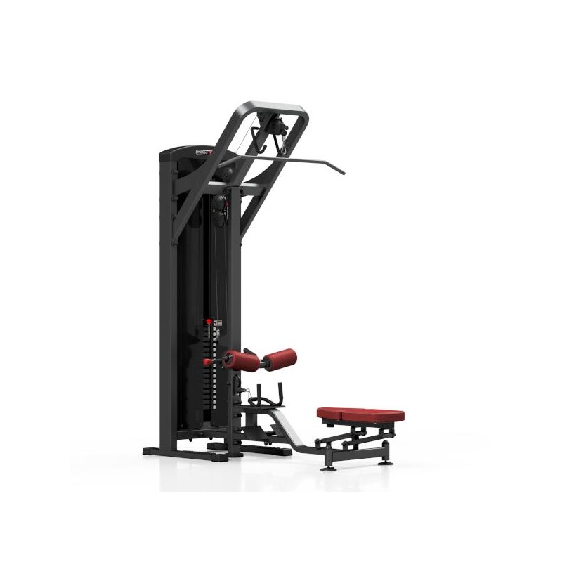 Station poulie de musculation pour exercices de tirage en homegym.