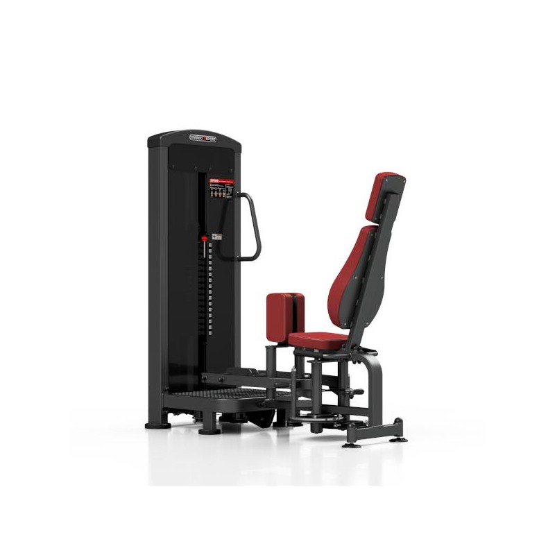 Station musculation pour adducteurs et abducteurs avec colonne poids.