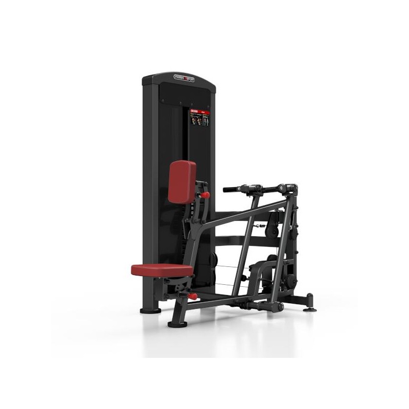 Station de musculation pour training des dorsaux avec colonne de poids de 160 kg.