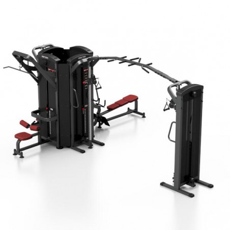 Station de musculation 6 en 1 pour training complet et intensif des muscles supérieurs.