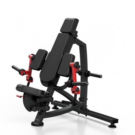 Machine professionnelle biceps curl avec tiges pour disques de poids olympiques.