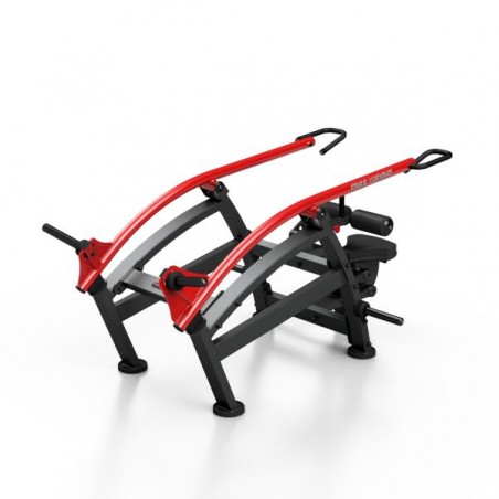 Station professionnelle de musculation pour entraînement intense du haut du corps.