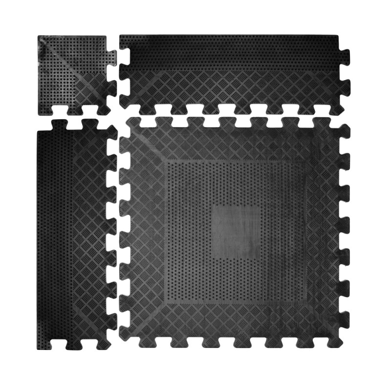 Pack complet de dalles de sol puzzles en caoutchouc 6 mm