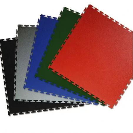 Dalles de sol en PVC emboîtables à surface lisse ou pastillée