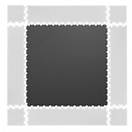 Dalle de revêtement de sol en PVC avec surface antidérapante - 65,3 x 65,3 x 0,4. cm