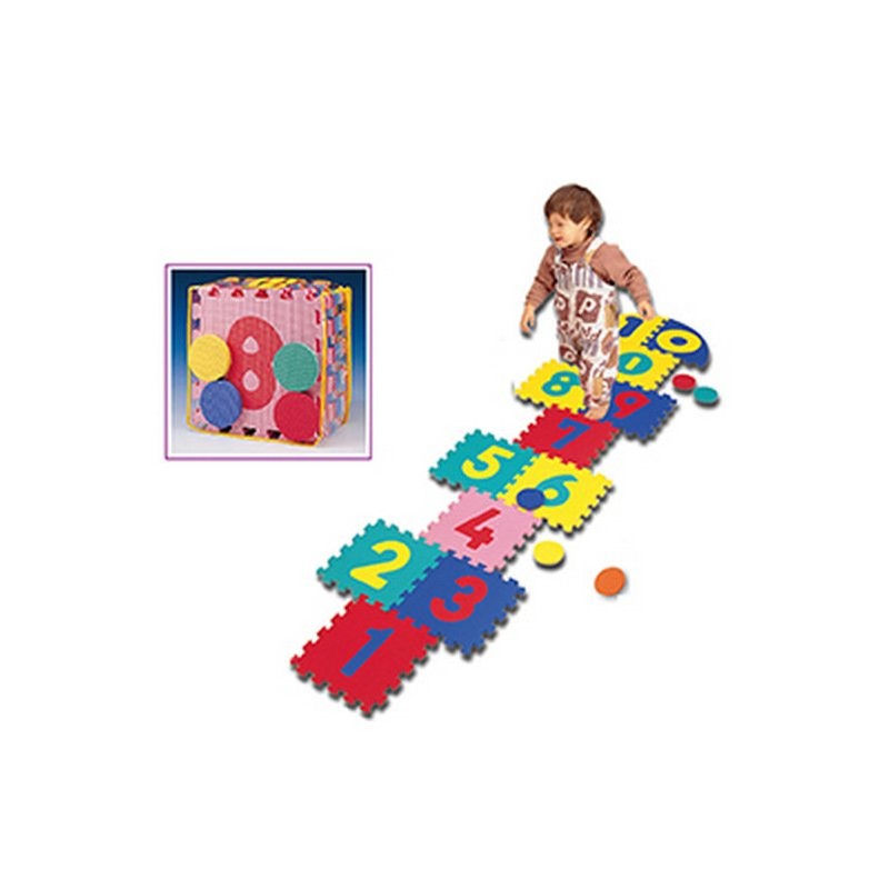 Revêtement de sol puzzle avec 16 pièces pour enfants en mousse d'épaisseur 1,4 cm