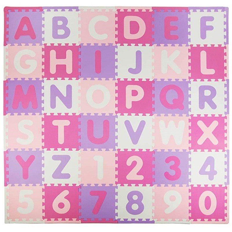 Tapis de sol puzzles ludiques avec lettres et numéros pour enfants