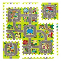 Dalles puzzles motif route pour enfant