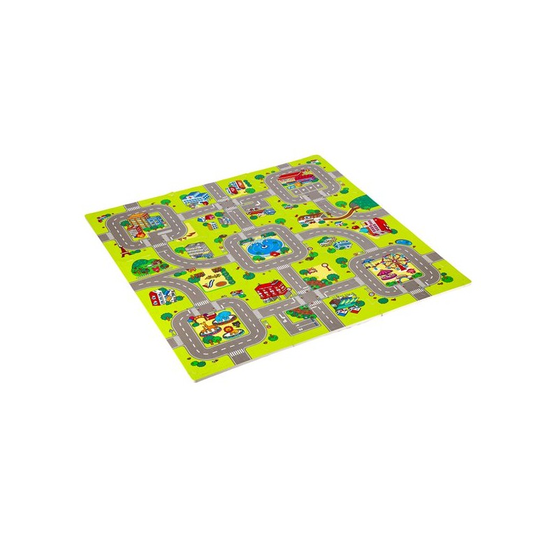 Dalles puzzles motif route pour enfant